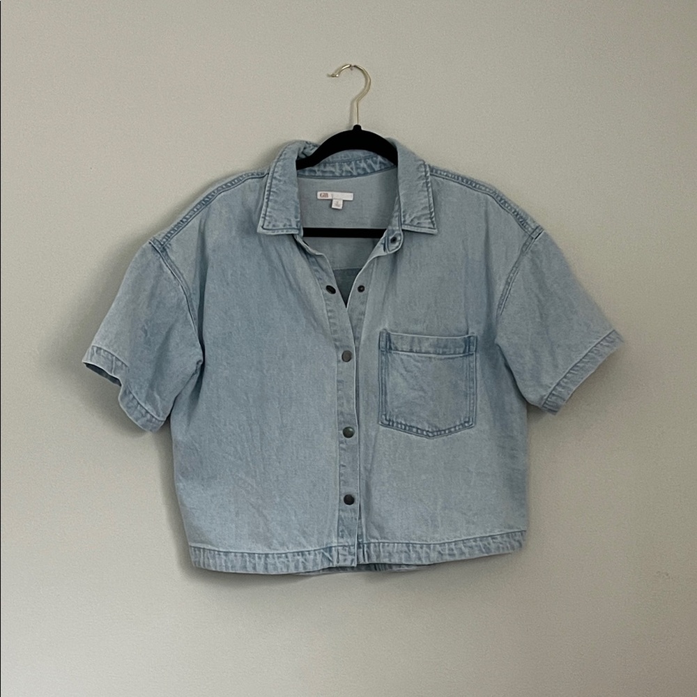 Gianni Bini Light Blue Casual Button Down Shirt